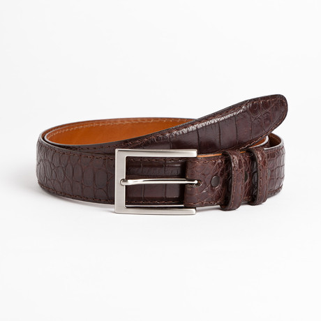 Nile Crocodile Belt // Brown (28)