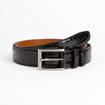 American Alligator Belt // Glossy Black (28)