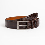 American Alligator Belt // Glossy Brown (28)