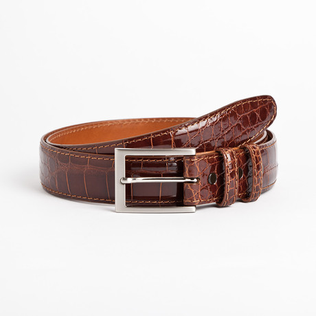 American Alligator Belt // Cognac (28)