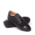 430g Leather + Nylon Low-Tops // Black (Euro: 41)