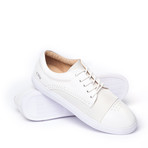 430g Leather + Nylon Low-Tops // White (Euro: 46)