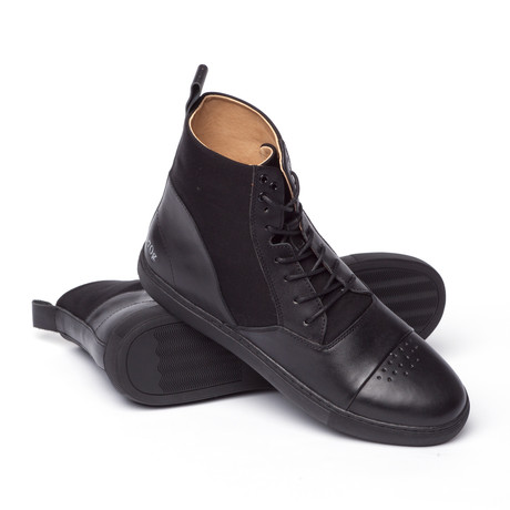 470g Leather + Nylon High-Tops // Black (Euro: 40)
