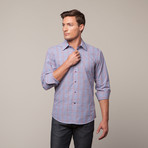 Button Up Shirt // Brick Red Plaid (L)