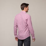 Button Up Shirt // Red + White Check (L)