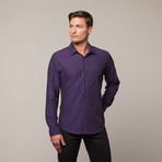 Button Up Shirt // Electric Purple + Circles (M)