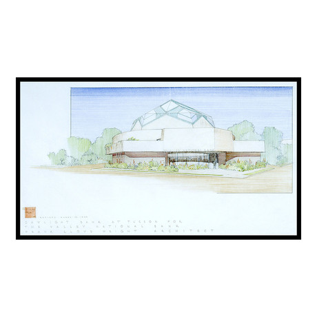 Frank Lloyd Wright // Valley National Bank // Phoenix, AZ, 1948 (17"L x 10"W)