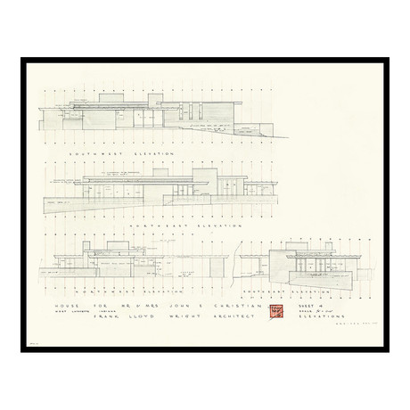 John E. Christian House // West Lafayette, Indiana, 1954 (16"L x 13"W x 2"D)