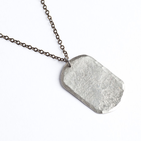 Small Dog Tag // German Silver