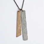 Numerology Necklace // Brass & German Silver (Strength)