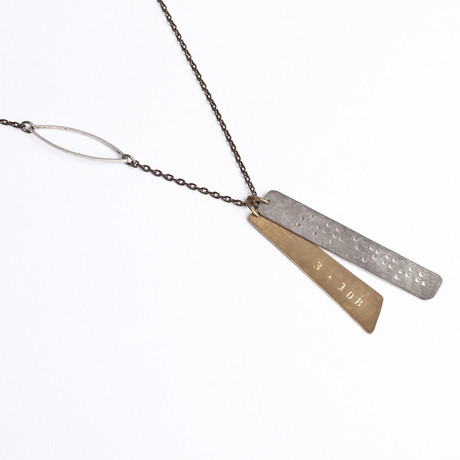 Numerology Necklace // Brass & German Silver (Dream)