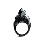 Bifacial Skull Ring // Black (Size 6)