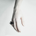 Bifacial Skull Ring // Black (Size 6)