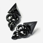 Snakes Earrings // Black