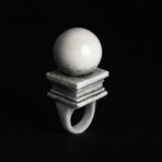 Orb Ring // White (Size 6)