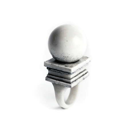 White orb ring 1 medium