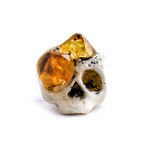 Citrine Growth Skull Ring (Size 6)