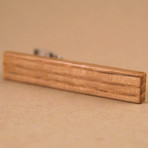 White Oak Whiskey Barrel Tie Clip