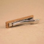 White Oak Whiskey Barrel Tie Clip