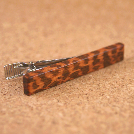 African Snakewood Tie Clip
