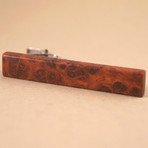 Asian Amboyna Burl Tie Clip