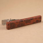 Asian Amboyna Burl Tie Clip
