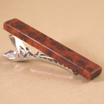 Asian Amboyna Burl Tie Clip