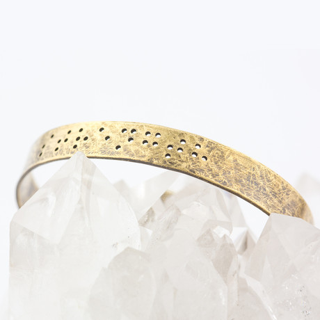 Braille Cuff // Brass // Large (Strength)