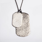 Double Dog Tag Necklace (German Silver & Brass)