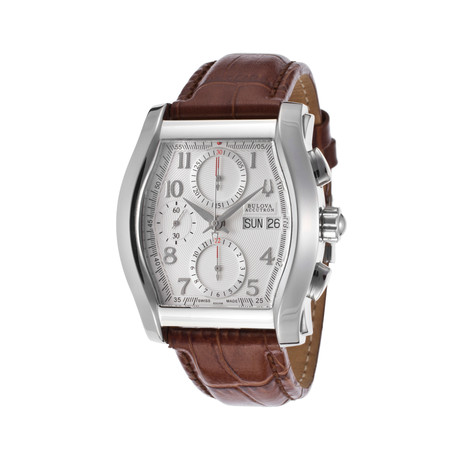 Stratford Automatic Chrono Brown Leather + Silver Dial // 63C006