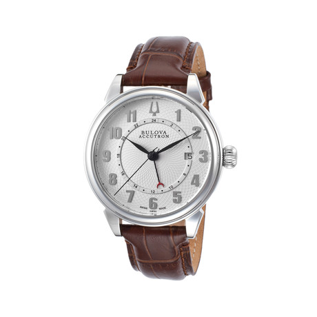 Gemini Automatic Brown Leather + Silver Dial // 63B153