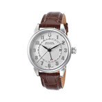 Gemini Automatic Brown Leather + Silver Dial // 63B153