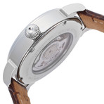 Gemini Automatic Brown Leather + Silver Dial // 63B153