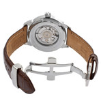 Gemini Automatic Brown Leather + Silver Dial // 63B153