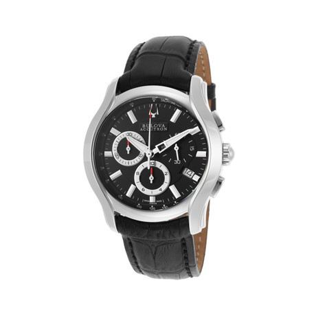 Stratford Chronograph Black Leather + Dial // 63B139