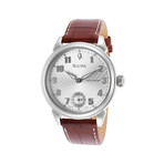 Gemini Automatic Brown Leather + Silver Dial // 63A26