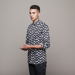 Flag Print Shirt // Black (XS)