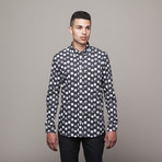 Flag Print Shirt // Black (XS)