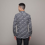Flag Print Shirt // Black (XS)