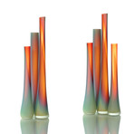 Tubes // Cherry Turquoise Etched (20"H x 4"Dia)