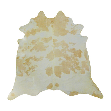 Soft Brown on White // Cowhide Rug