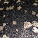 Gold Metallic on Black // Cowhide Rug