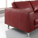Anika Sectional Sofa // Red (Left Facing Chaise)