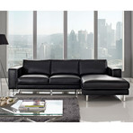 Anika Sectional Sofa // Black (Left Facing Chaise)