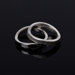 Stacked Double Thin Wave Ring (Size 5)