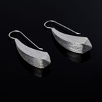 Brushed Curved Mogul Earrings Drops