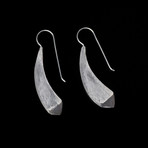 Brushed Curved Mogul Earrings Drops