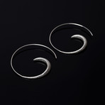 Large Brushed Swirly Earrings