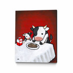 I Asked for Scrambled + Revenge is a Dish (Cow) // Canvas Pair