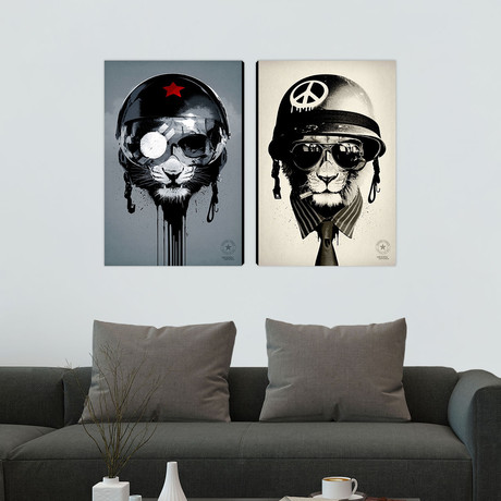 Eye of the Tiger + Office Warfare // Canvas Pair